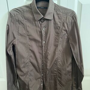 Brown Gucci GG shirt sz Small